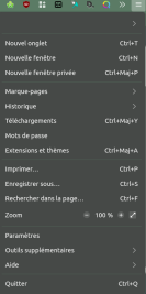 Menu Latéral de Firefox