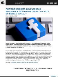 Fuite de données sur Facebook : négligence des utilisateurs ou faute du réseau social?