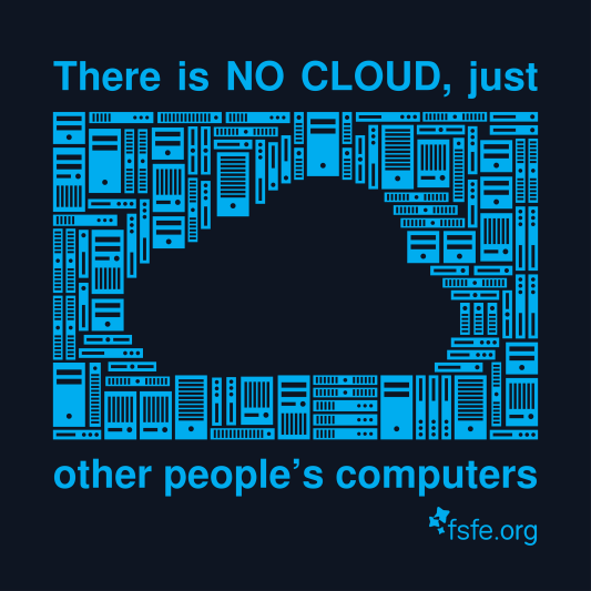 Illustration de ce qu'est un cloud par la FSFE