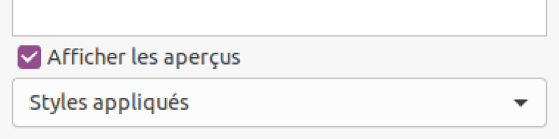 N'afficher que les styles appliqués dans le document en cours
